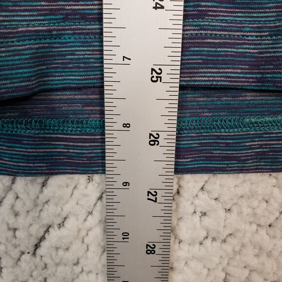 Lululemon Racerback Tank Top Womens Blue Green Striped Yoga Athletic 24x27 - Picture 6 of 7